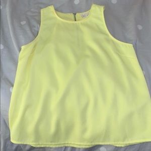 yellow tank top